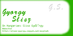gyorgy slisz business card